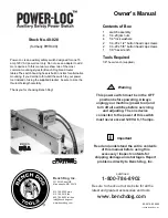 Bench Dog Tools Power-Loc 40-028 Owner'S Manual preview