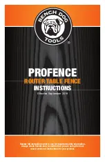 Bench Dog Tools PROFENCE Instructions Manual preview