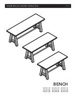 Предварительный просмотр 1 страницы Bench 102-057-100 Owner'S Manual & Assembly Instructions