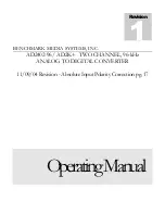 Benchmark AD2402-96 Operating Manual preview