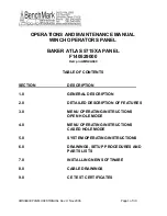 Предварительный просмотр 1 страницы Benchmark AMS4A040 Operation And Maintenance Manual