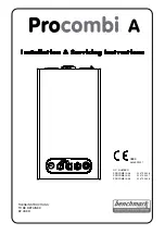 Benchmark Procombi A Series Installation & Servicing Instructions Manual preview