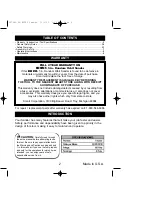 Preview for 2 page of Benchtop BENCHTOP 607691-00 Owner'S Manual