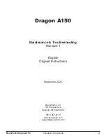 Предварительный просмотр 3 страницы Bend-Tech DRAGON A150 Maintenance & Troubleshooting