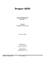 Preview for 3 page of Bend-Tech Dragon A250 Series Assembly Manual