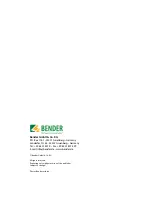 Preview for 2 page of Bender B91016330 Manual