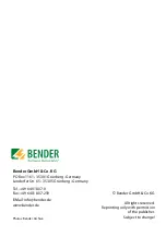 Предварительный просмотр 2 страницы Bender B93100735 Manual