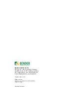 Предварительный просмотр 2 страницы Bender ISOMETER IR1575PG1 Manual