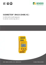 Bender ISOMETER IR425-D4M 1C Manual предпросмотр