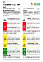Bender ISOMETER IR426-D47 Manual preview