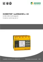 Предварительный просмотр 1 страницы Bender ISOMETER isoHR685W-x-I-B Quick Start Manual