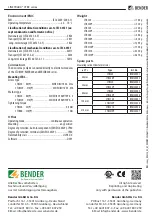 Предварительный просмотр 4 страницы Bender LINETRAXX CTBC series Quick Manual