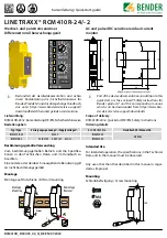 Bender LINETRAXX RCM410R-2 Quick Start Manual предпросмотр