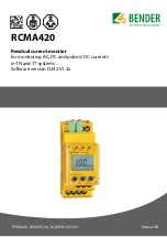 Предварительный просмотр 1 страницы Bender RCMA420 Manual