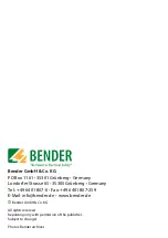 Предварительный просмотр 2 страницы Bender RCMA420 Manual