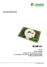 Предварительный просмотр 1 страницы Bender RCMB101 Operating Manual