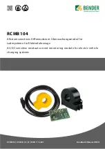 Preview for 1 page of Bender RCMB104 Quick Start Manual