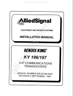 Bendix/King KY 196 Installation Manual preview