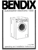 BENDIX 71368 Operating And Installation Instructions preview