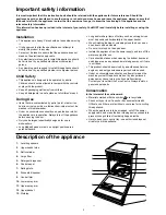 Preview for 3 page of BENDIX BDW 60 Instruction Book