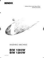 Preview for 1 page of BENDIX BIW 1000W Operating & Installation Instructions Manual