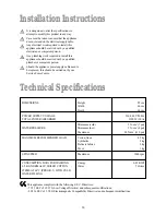 Предварительный просмотр 20 страницы BENDIX BIW 103 W Operating And Installation Instructions