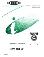 Preview for 1 page of BENDIX BIW 104 W Operating & Installation Instructions Manual