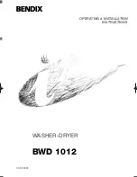 BENDIX BWD 1012 Operating & Installation Instructions Manual preview