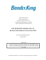 BENDIXKing 700-00179-700 Installation Manual preview