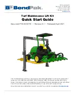 Preview for 1 page of BendPak 5174042 Quick Start Manual