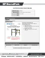 Предварительный просмотр 41 страницы BendPak 5175238 Service Manual