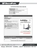 Preview for 27 page of BendPak 5175254 Service Manual