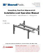 BendPak 5175969 Installation And Operation Manual предпросмотр