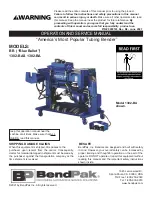 Предварительный просмотр 1 страницы BendPak BB 1302-BA Operation And Service Manual