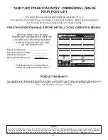 Preview for 2 page of BendPak HD-7500BL Installation And Operation Manual