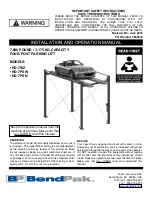 Preview for 1 page of BendPak HD-7MZ Installation And Operation Manual