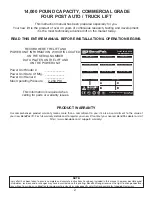 Preview for 2 page of BendPak HDS-14 Installation And Operation Manual