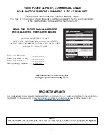 Preview for 2 page of BendPak HDSO-14AX Installation And Operation Manual