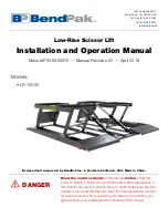 Preview for 1 page of BendPak LR-10000 Installation And Operation Manual