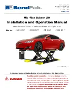 Preview for 1 page of BendPak MDS-6EXT Installation And Operation Manual