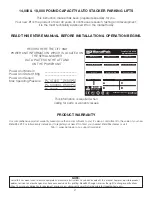 Preview for 2 page of BendPak PL-14000 Installation And Operation Manual