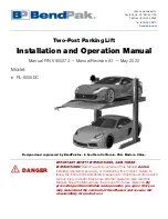 BendPak PL-6000DC Installation And Operation Manual preview