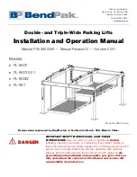 Preview for 1 page of BendPak PL-6KDT Installation And Operation Manual