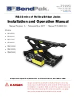 BendPak RBJ Series Installation And Operation Manual preview