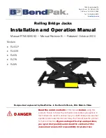 BendPak RJ45LP Installation And Operation Manual preview