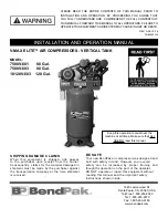 BendPak V-MAX ELITE 10120V-603 Installation And Operation Manual preview