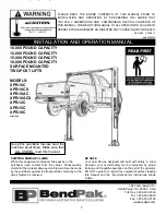 BendPak XpR-10AC Installation And Operation Manual preview