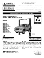 BendPak XPR-10AS Installation And Operation Manual preview