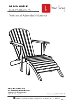 bene living Teaksessel Adirondack Montreal Care Instructions предпросмотр