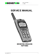 Benefon dragon TDP70WC Service Manual preview